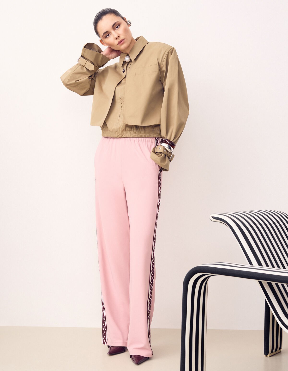 Swirl Weit geschnittene Hose Rosa SHOEBY WOMEN