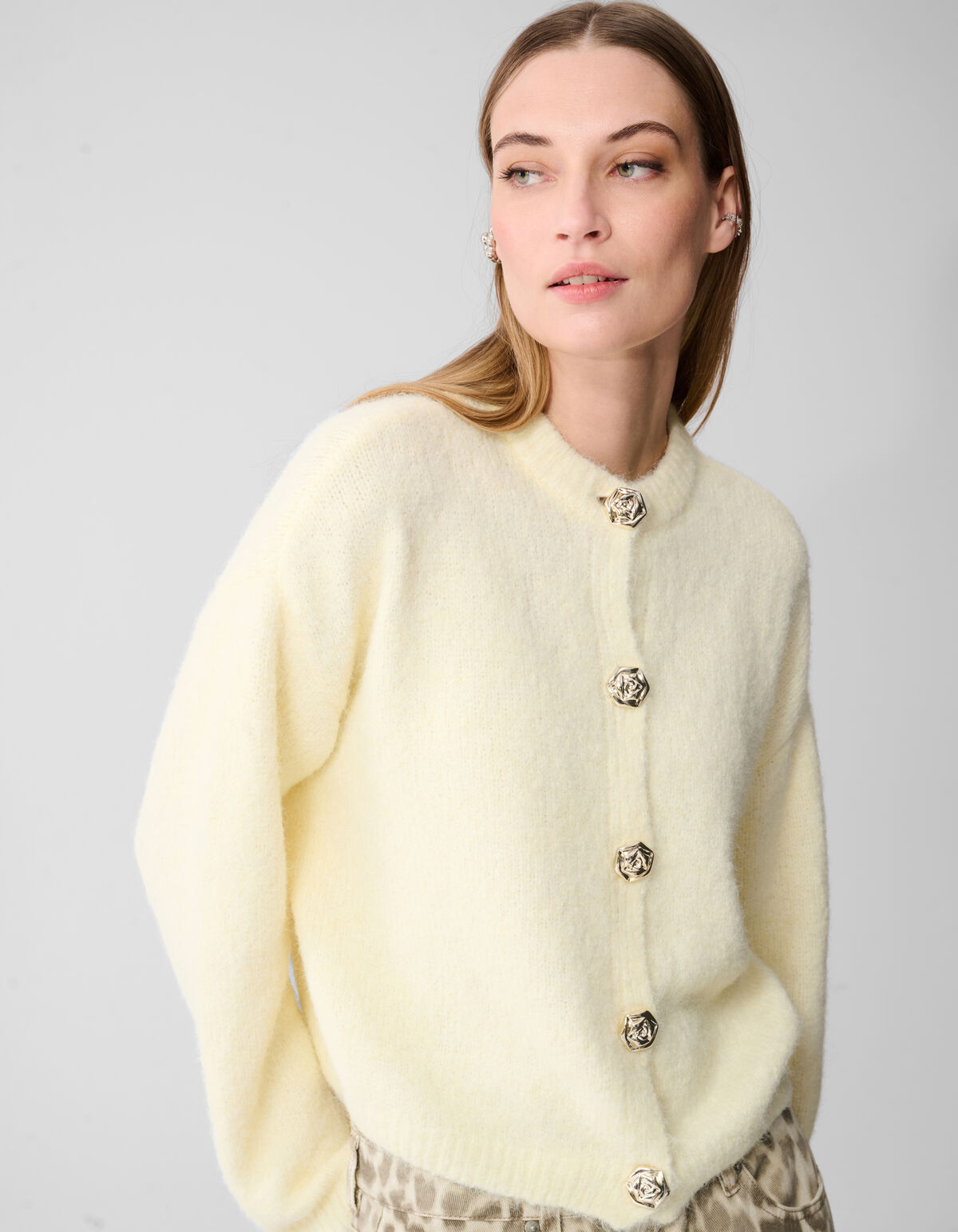 Fancy Button Weste Hellgelb SHOEBY WOMEN