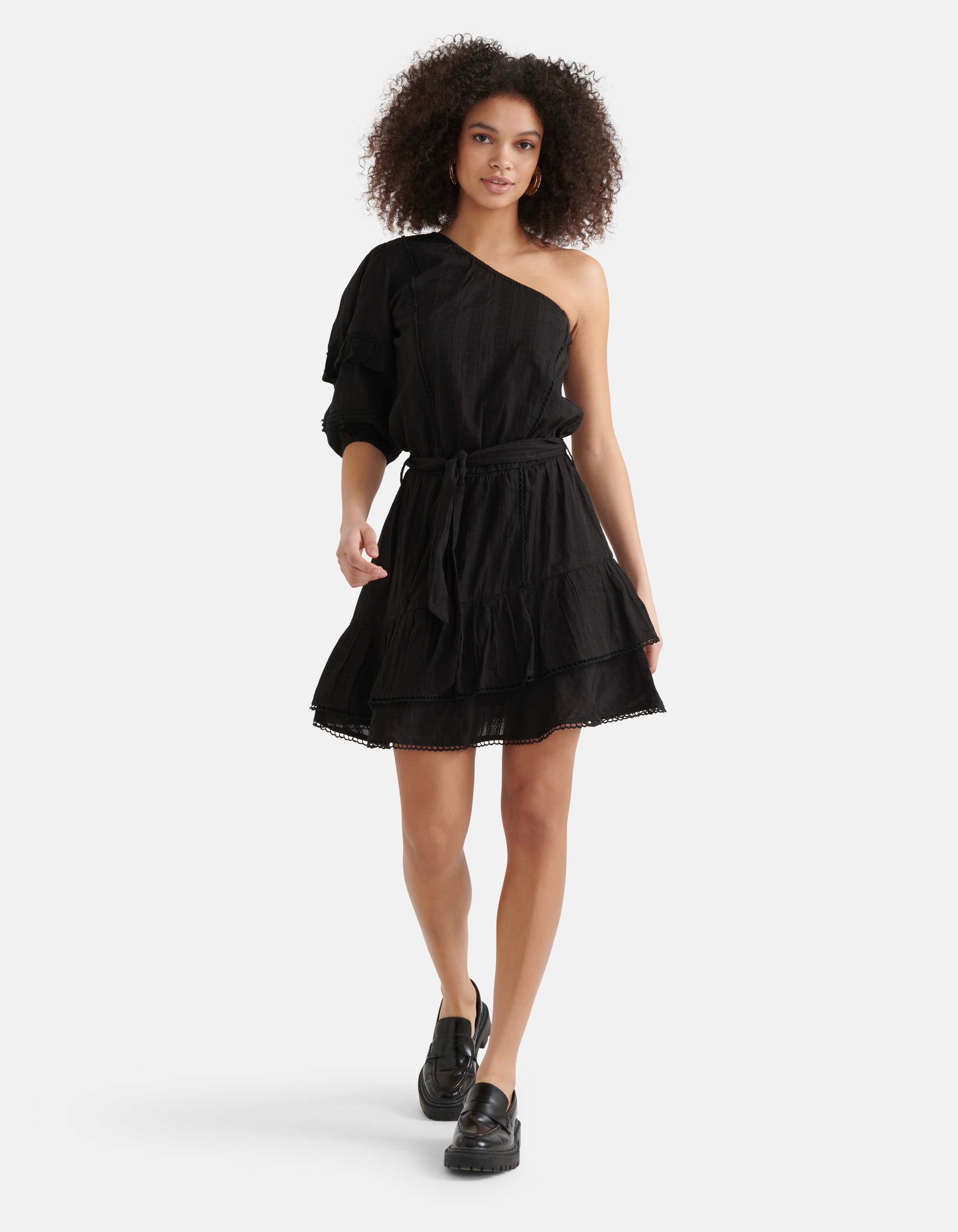 One Shoulder Kleid Schwarz SHOEBY WOMEN