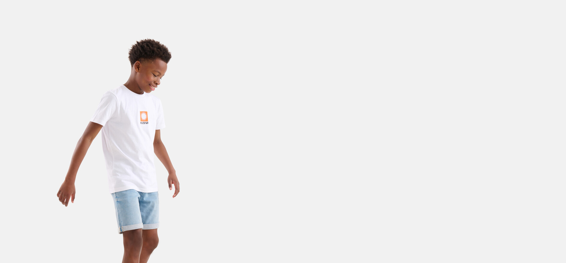 Stickerei-T-Shirt Weiß SHOEBY BOYS