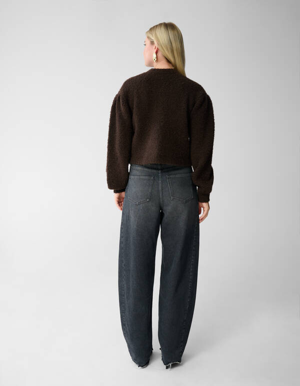 Teddy Strickweste Braun SHOEBY WOMEN