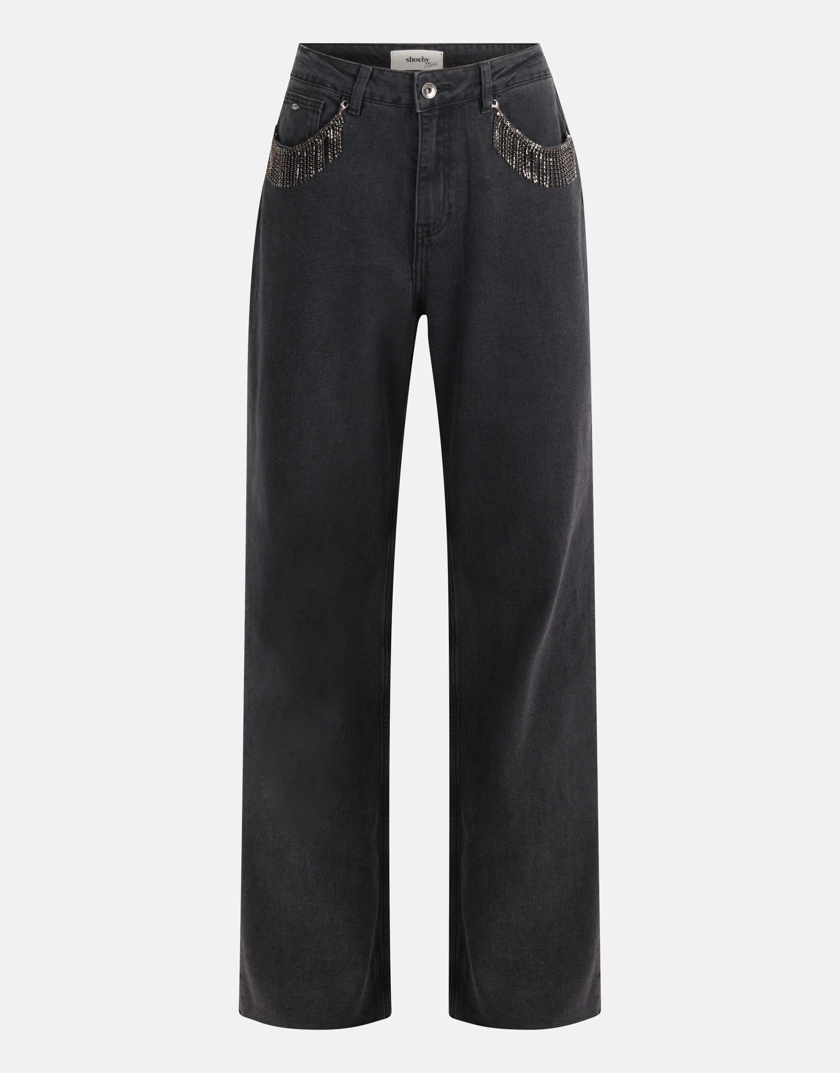Strass Fransen Jeans Schwarz SHOEBY WOMEN
