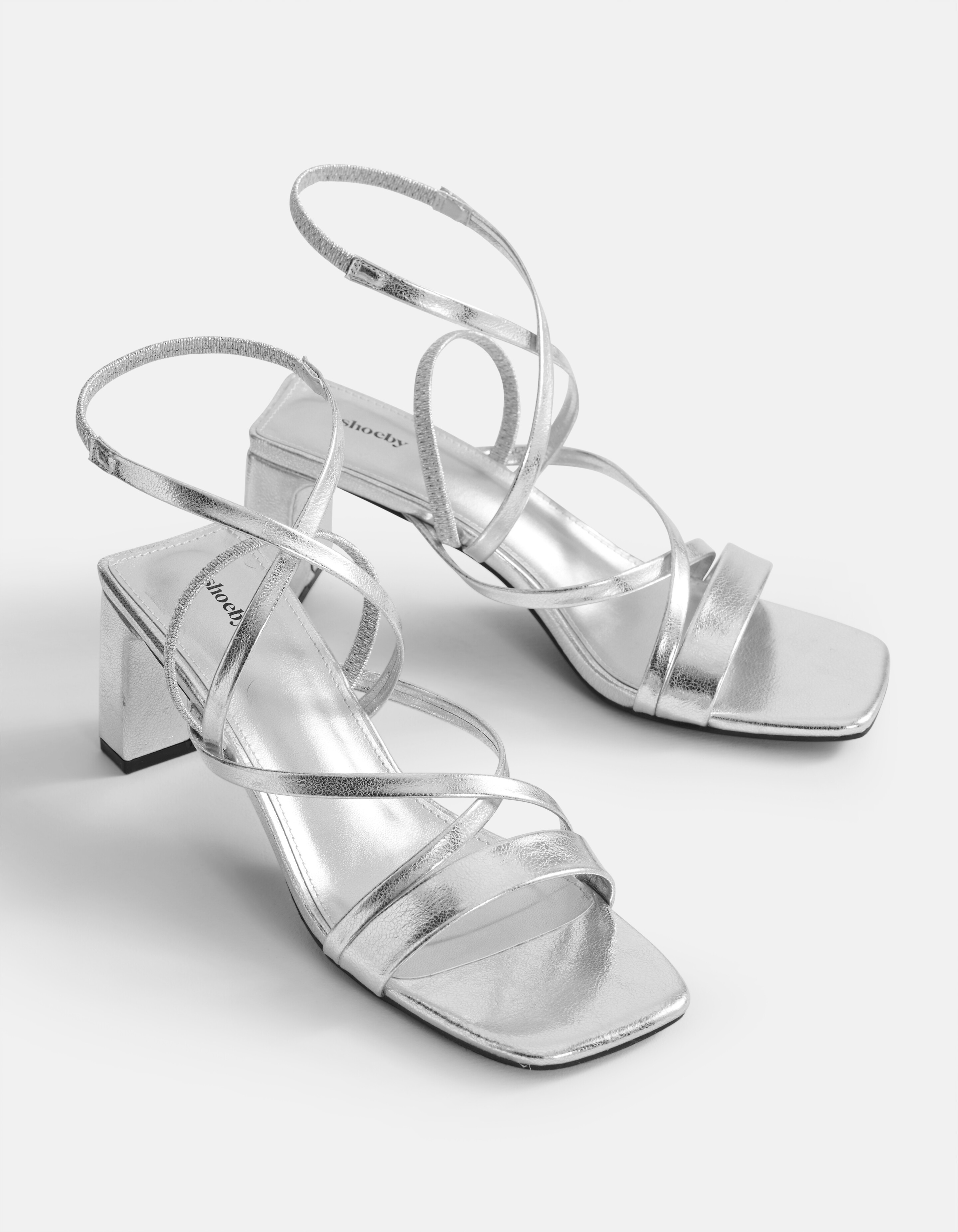 Sandalen mit Absatz Silber SHOEBY SHOES