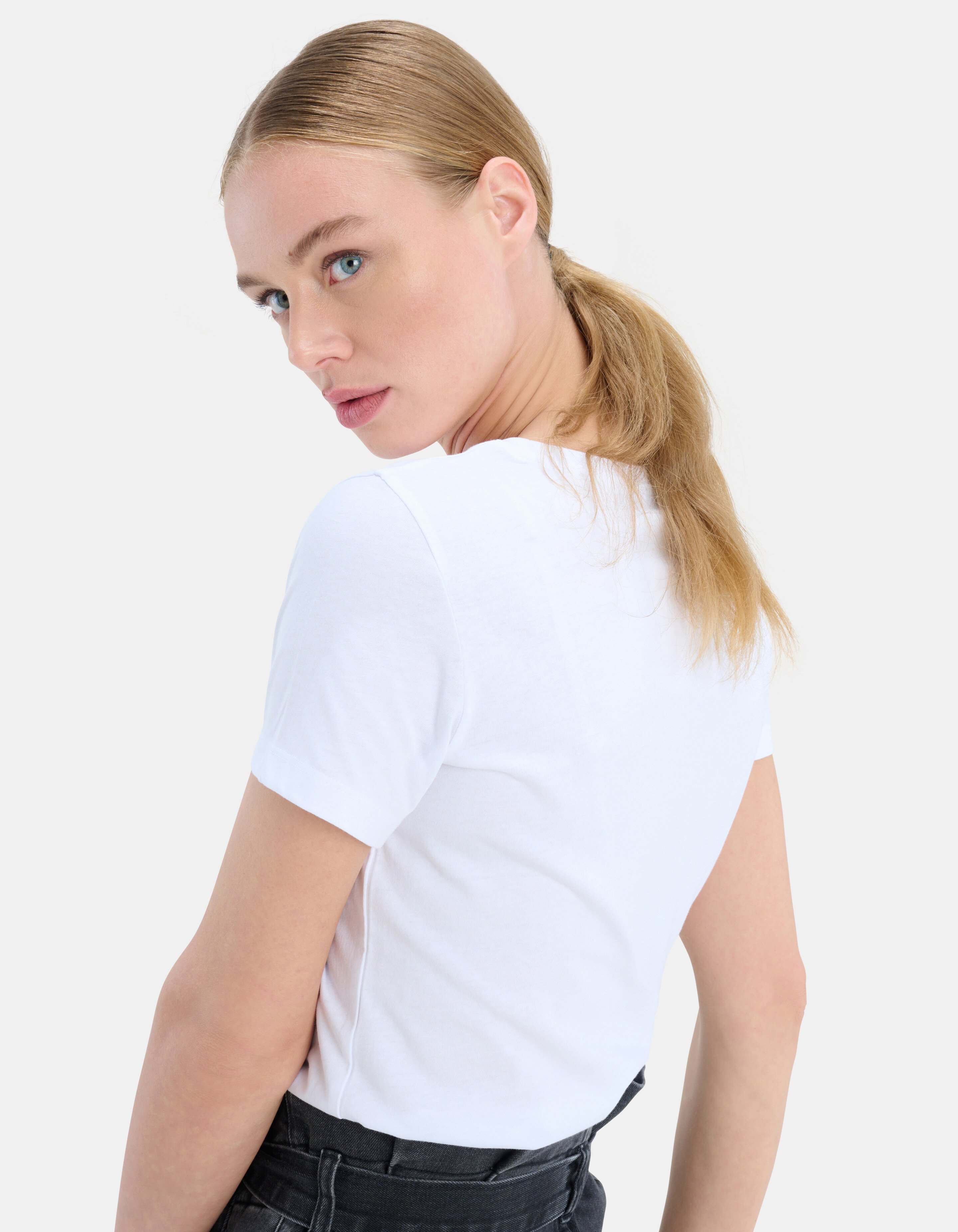 T-Shirt mit Textdruck Weiß SHOEBY WOMEN