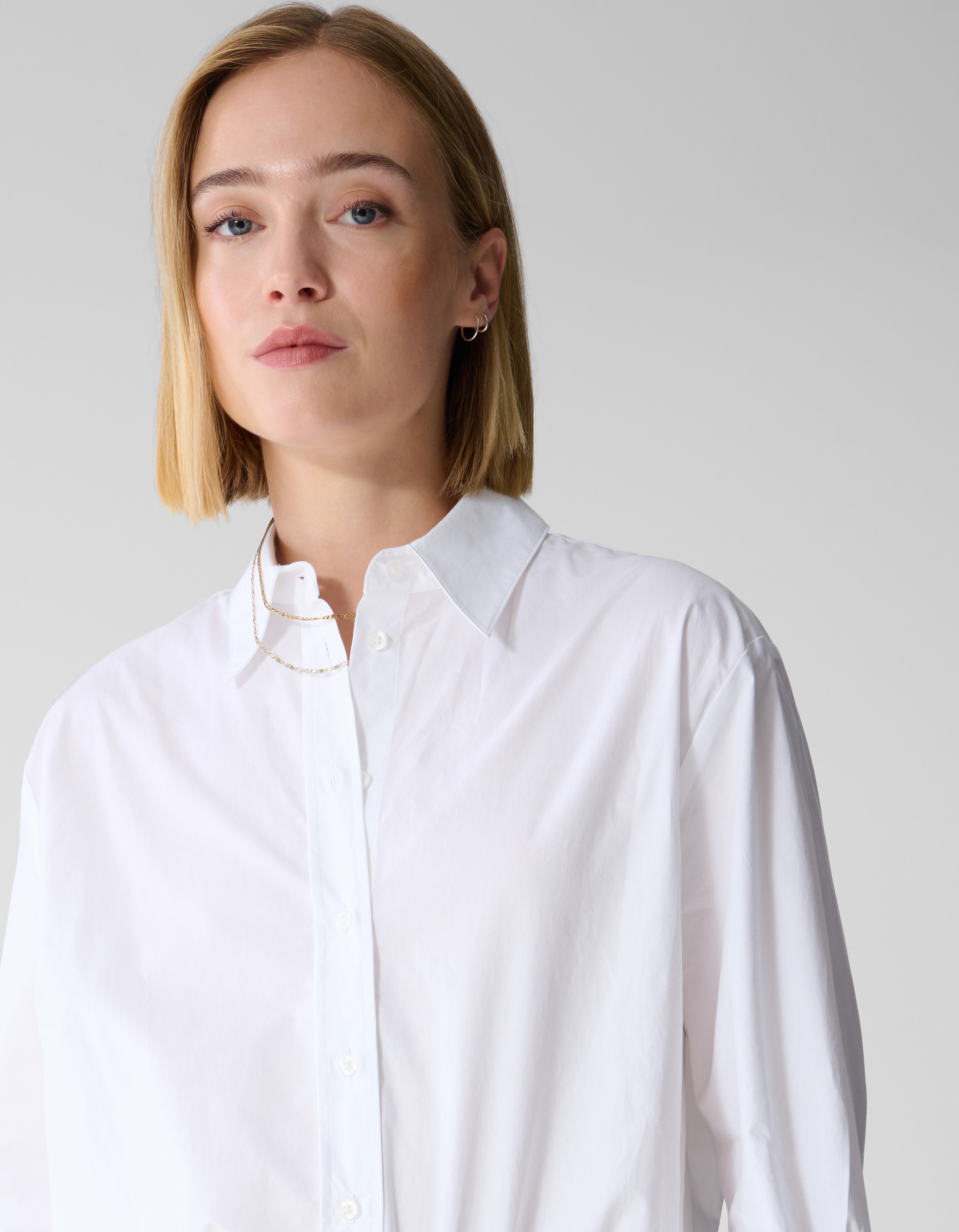 Popeline-Blusenbody in Wei&szlig; By Lonneke SHOEBY WOMEN