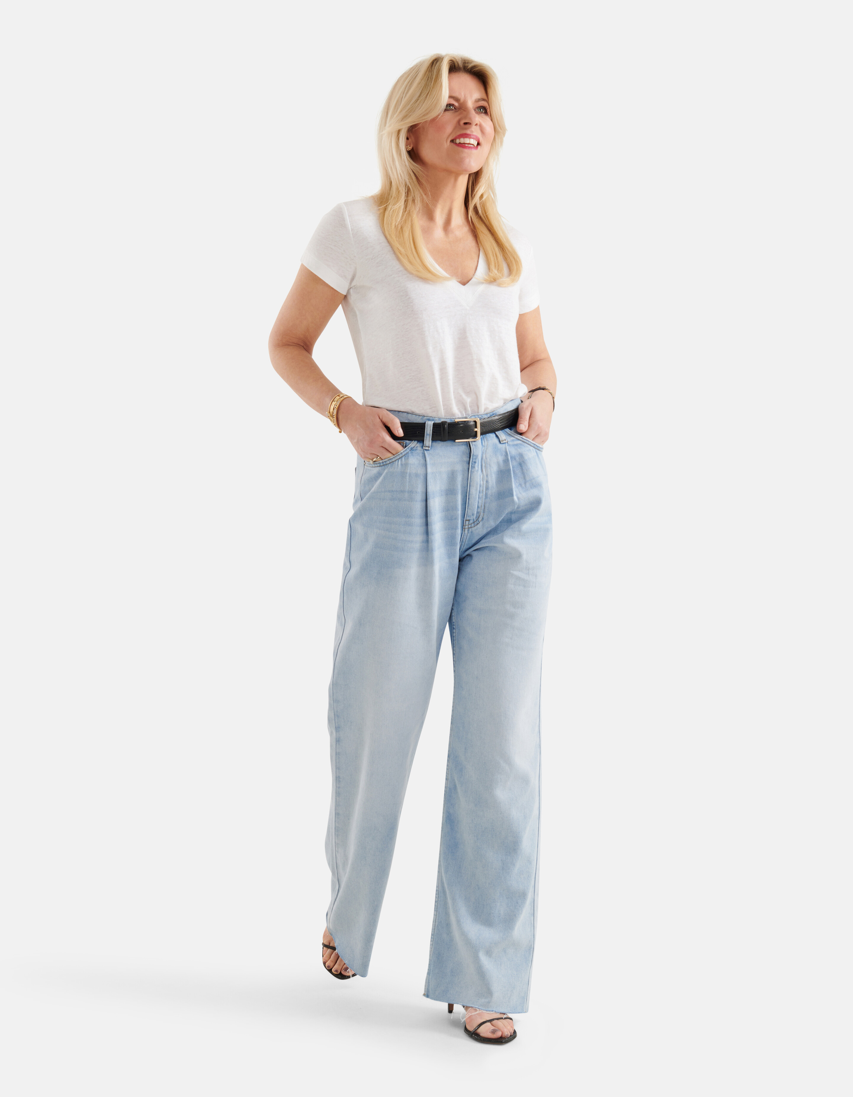 Leinen-T-Shirt Weiß von Lonneke SHOEBY WOMEN