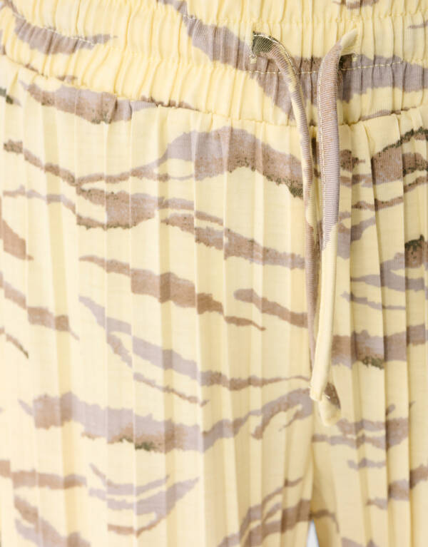 Tiger Plissee Weite Hose Hellgelb SHOEBY GIRLS