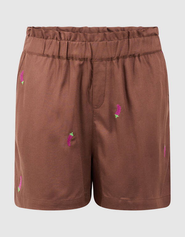 Chili Stickerei Shorts Braun SHOEBY GIRLS