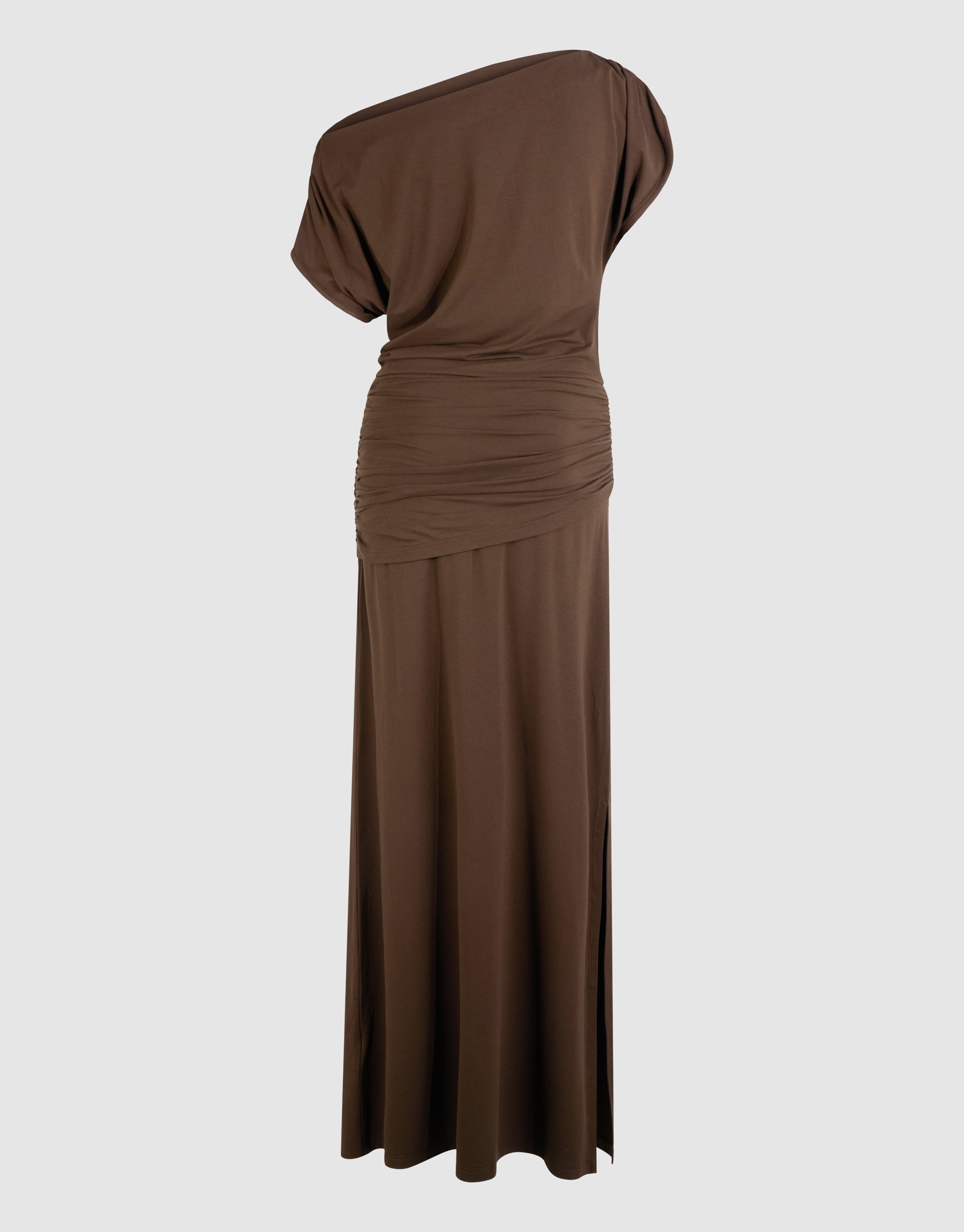 Drapierte Maxikleid Braun von Fred SHOEBY WOMEN
