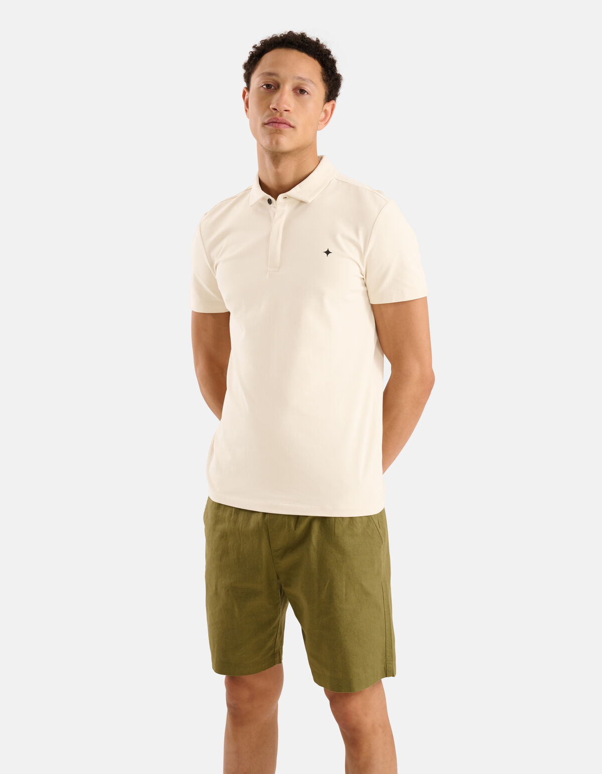 Jersey Polo Off White SHOEBY MEN