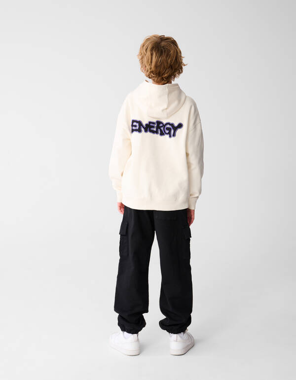 Energy Artwork Hoodie Gebroken Wit SHOEBY BOYS