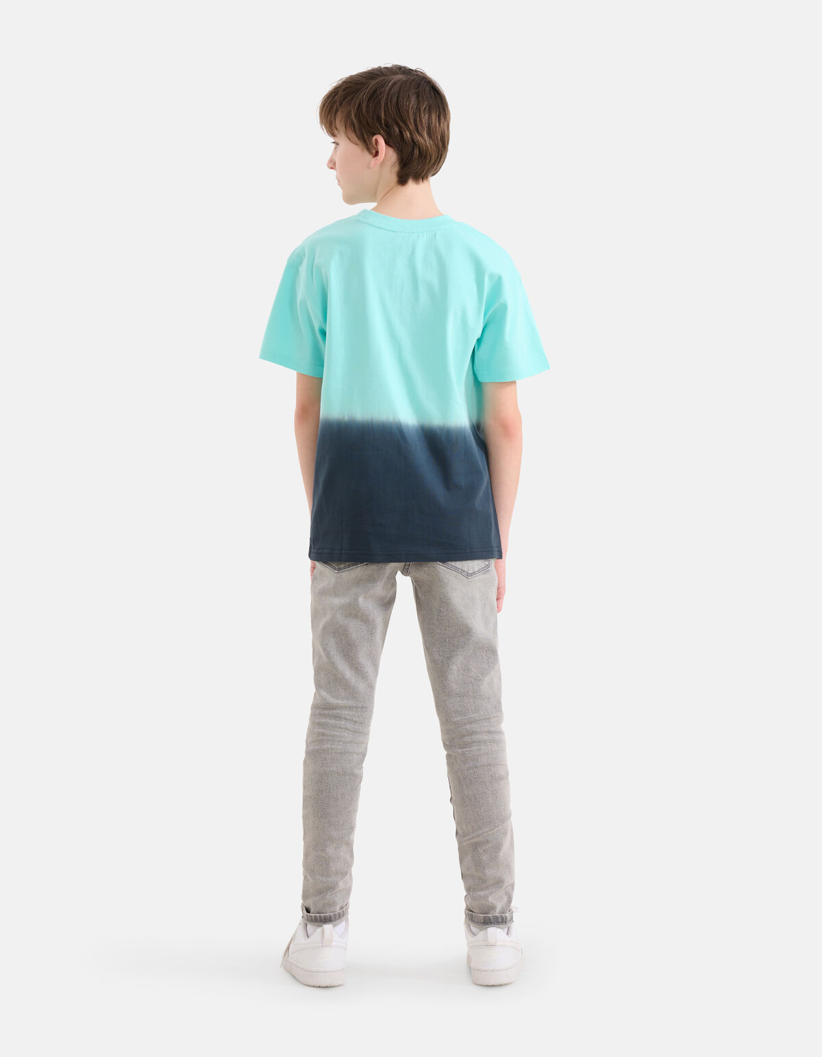 Dip Dye T-shirt Blauw SHOEBY BOYS