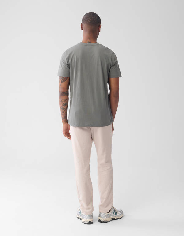 Blumenblock-T-Shirt Dunkelgrün SHOEBY MEN