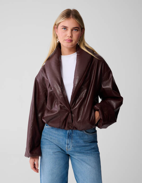 Bomberjacke mit Kragen, Dunkelrot SHOEBY WOMEN