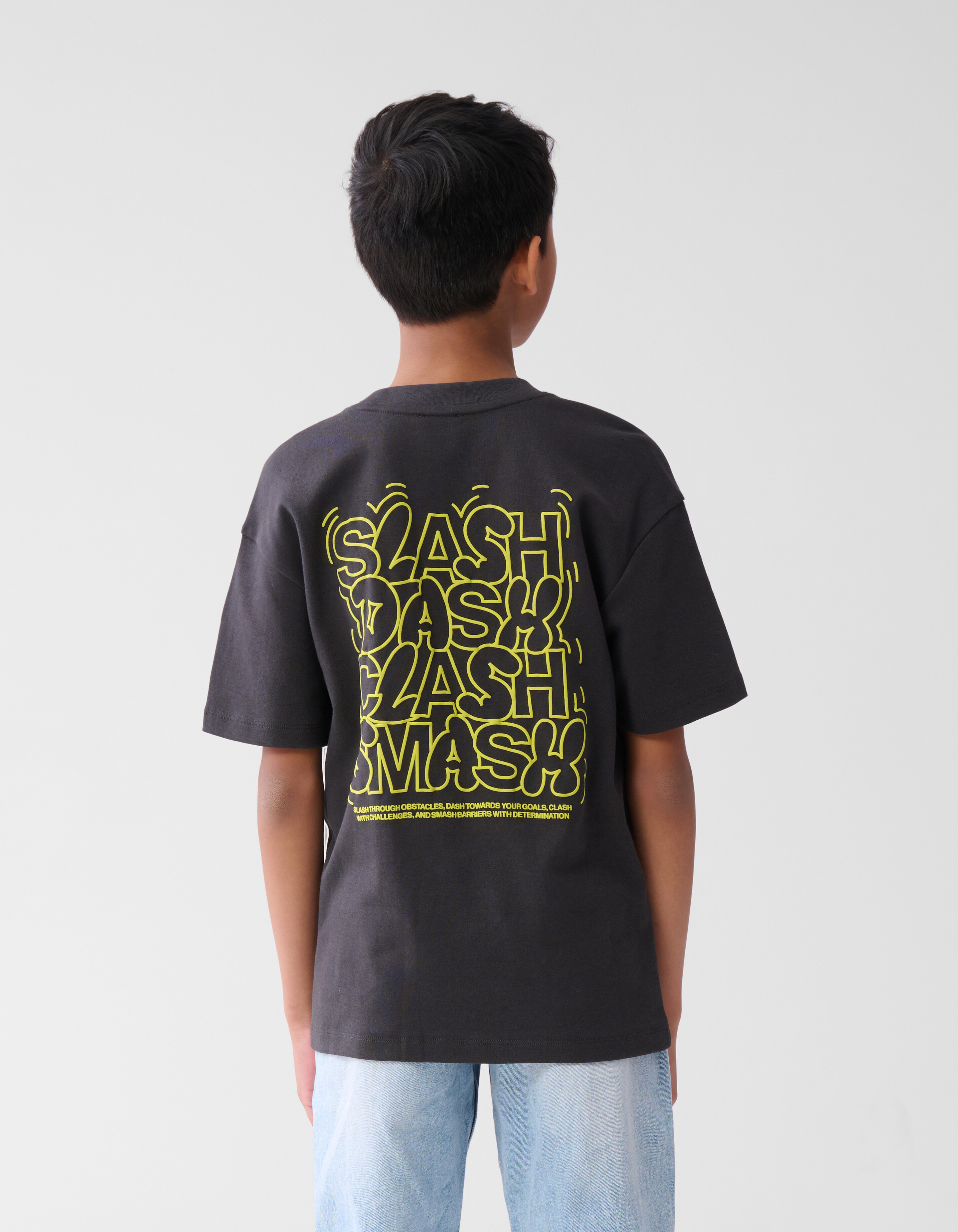 Text-T-Shirt Dunkelgrau SHOEBY BOYS