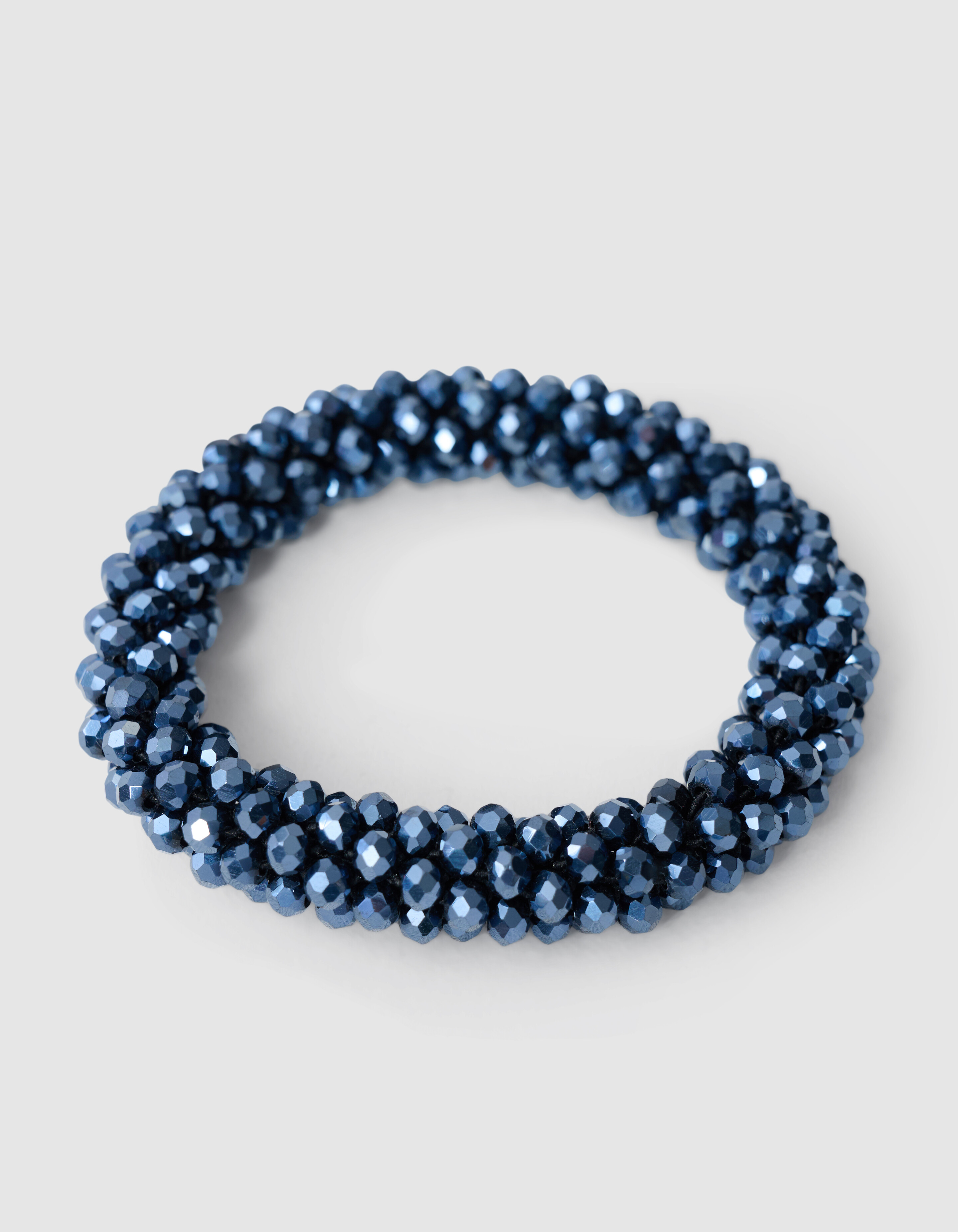 Beaded Haarelastiek Dunkelblau SHOEBY ACCESSOIRES