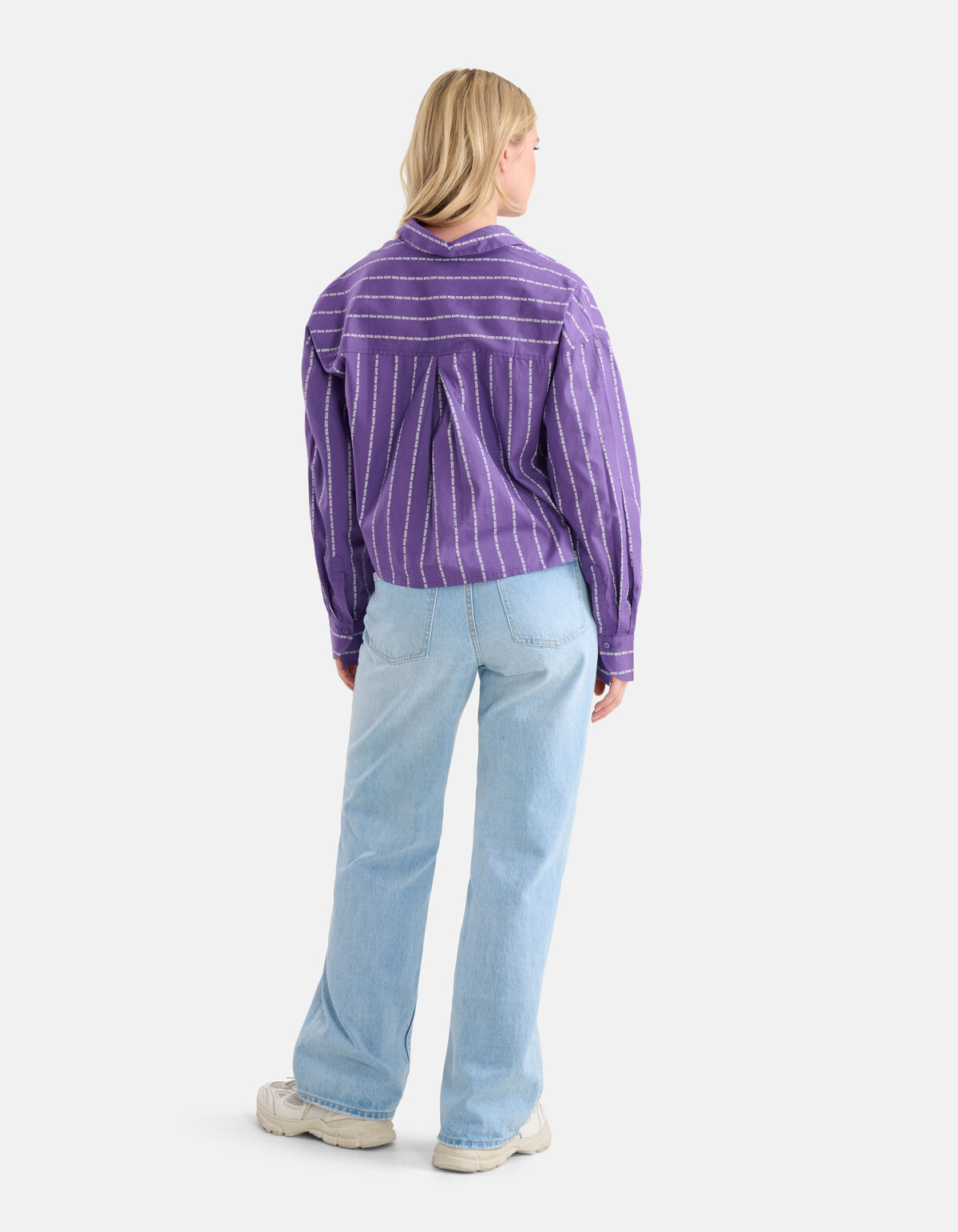 Pinstripe Blouse Paars SHOEBY WOMEN