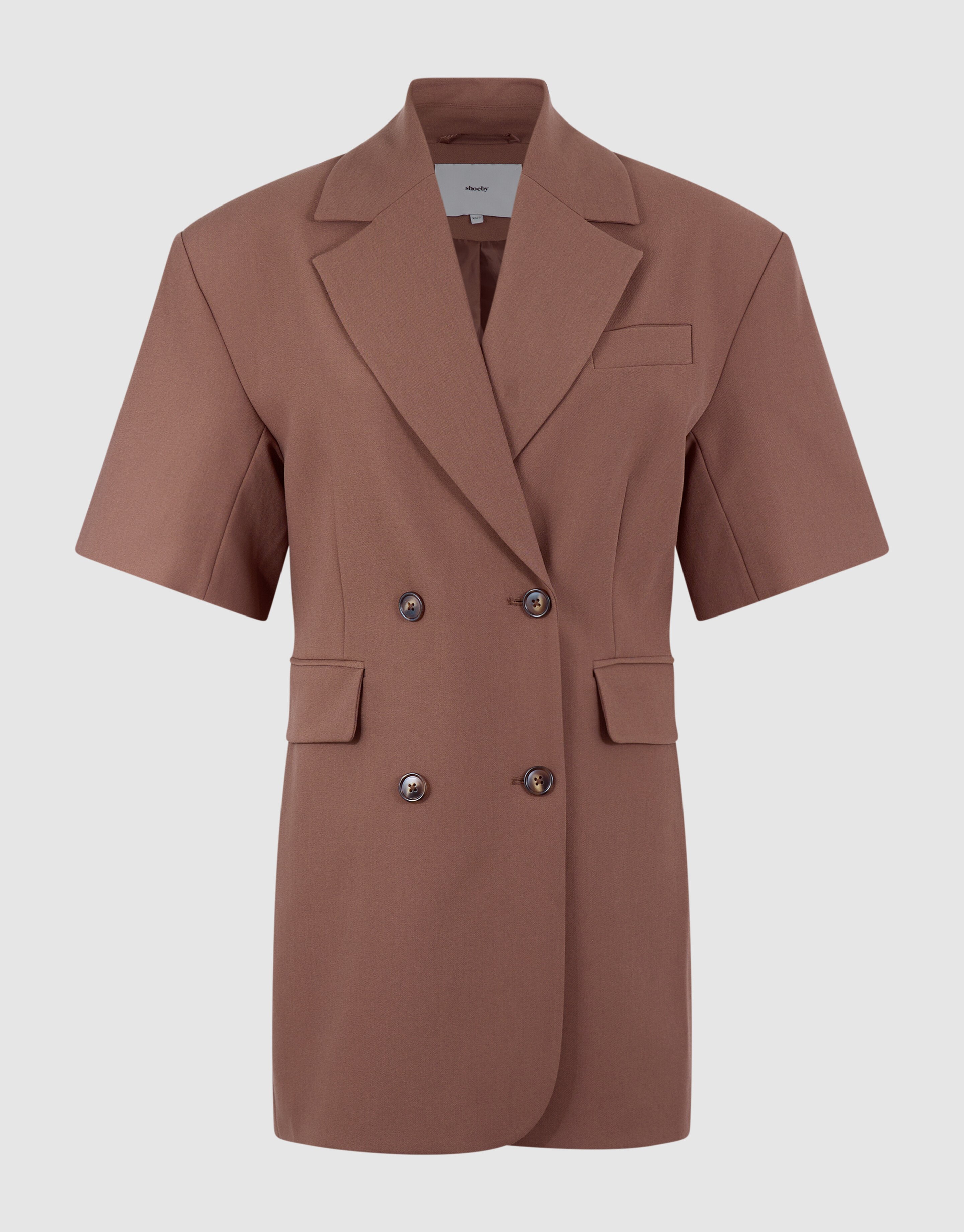Blazerkleid mit kurzen &Auml;rmeln Braun SHOEBY WOMEN