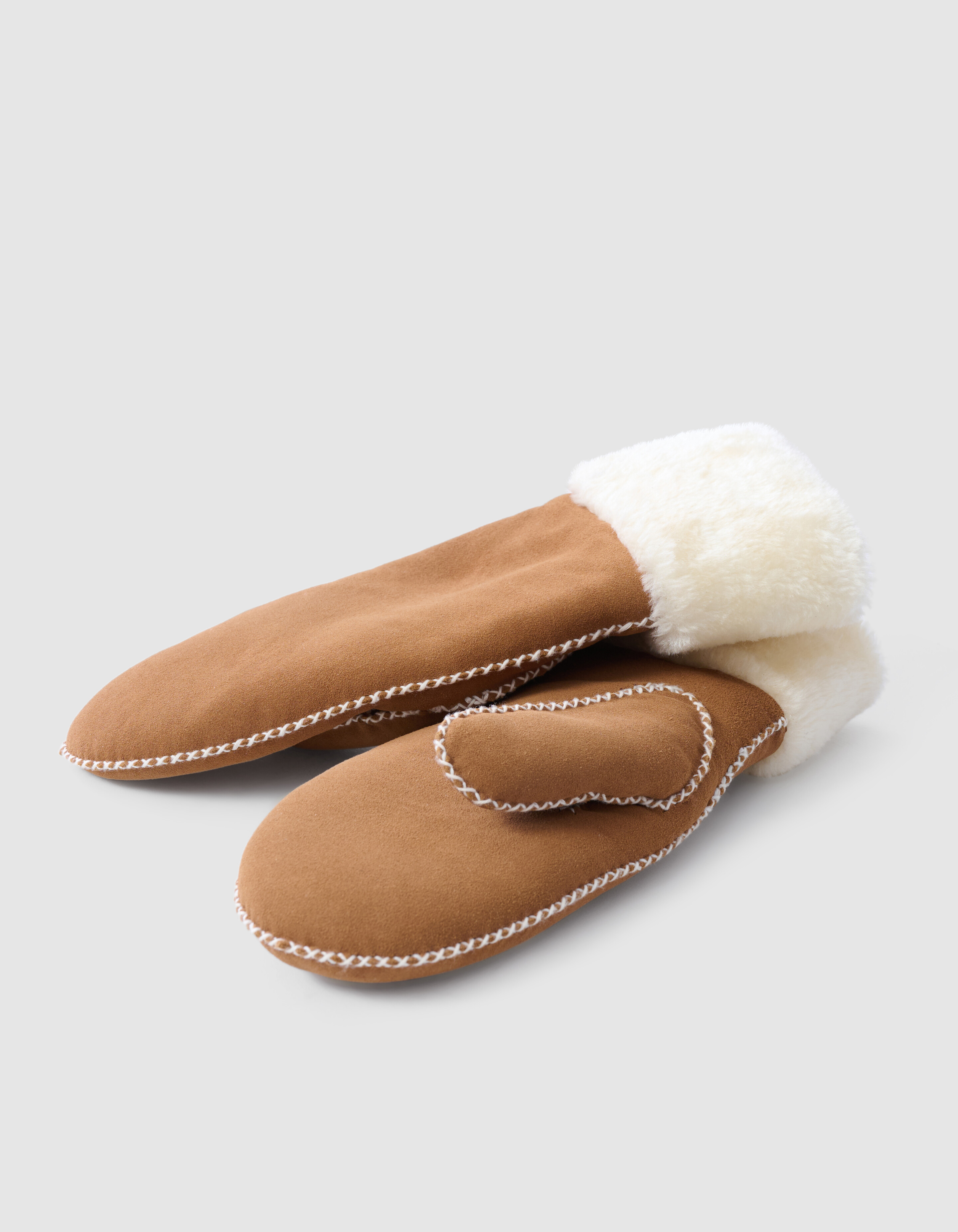 Fäustlinge aus Wolle Braun SHOEBY ACCESSOIRES