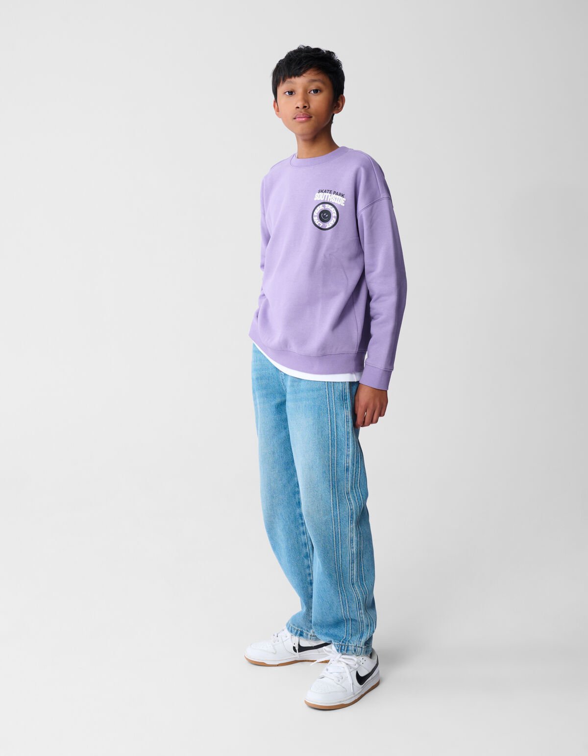 Sportliche Baggy-Fit-Jeans, mittelgrau SHOEBY BOYS