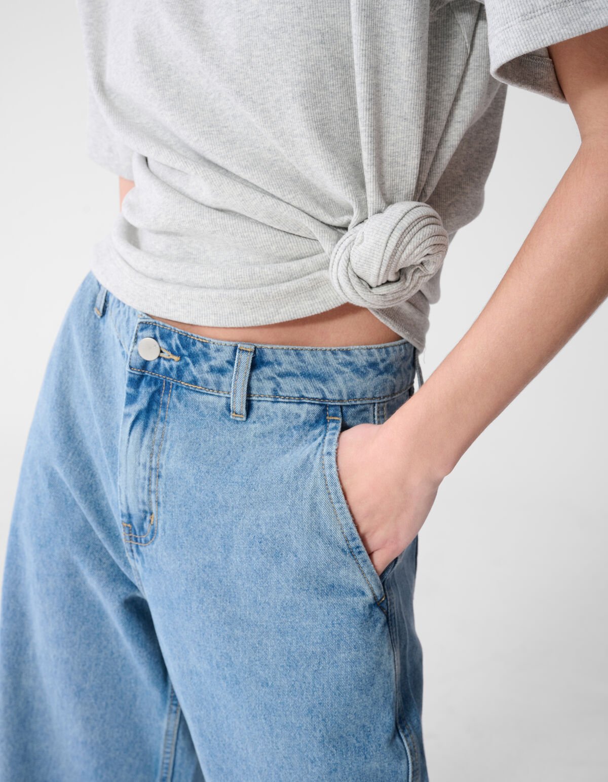 Knoten T-Shirt Hellgrau Von Mieke SHOEBY WOMEN