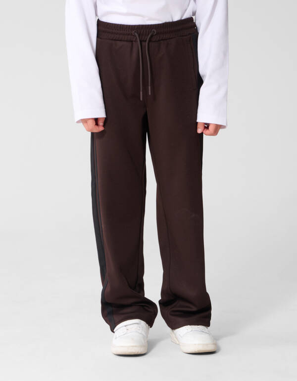 Track Wide Leg Fit Hose Dunkelbraun SHOEBY BOYS