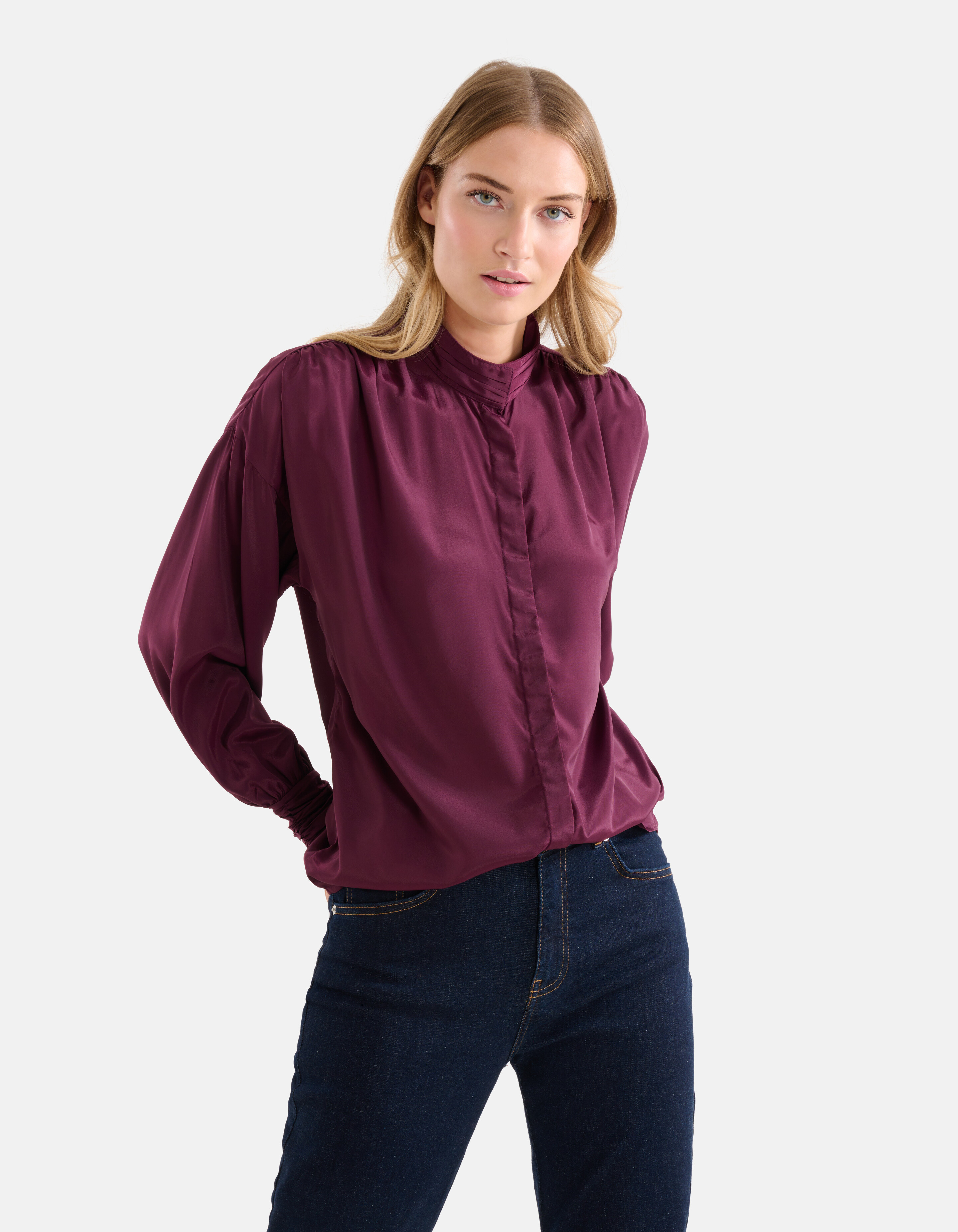 Satijnen Blouse Bordeaux SHOEBY WOMEN