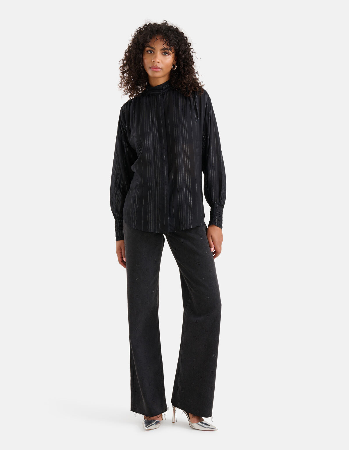 Lurexbluse Schwarz SHOEBY WOMEN