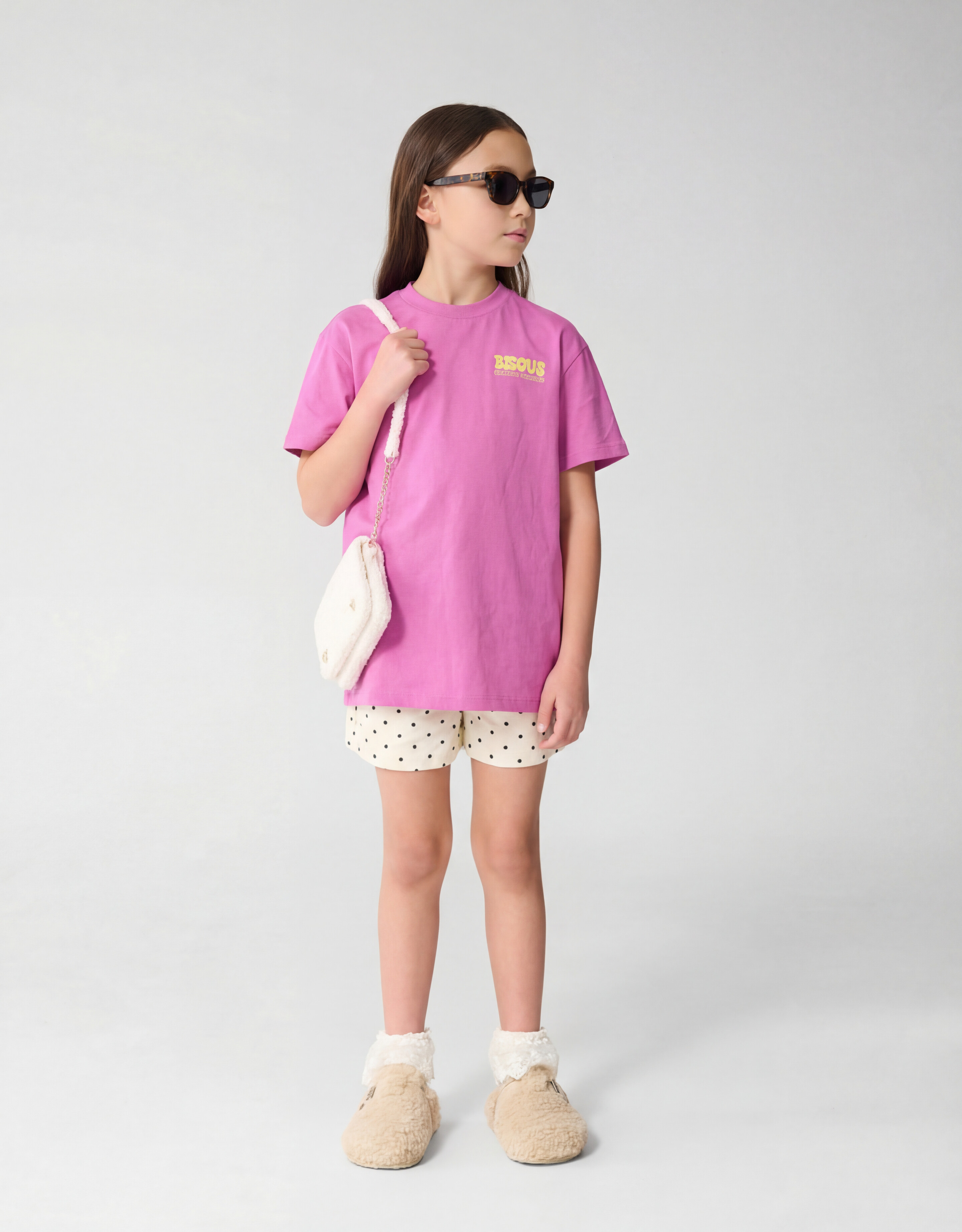 Bisous Artwork T-Shirt Lila SHOEBY GIRLS