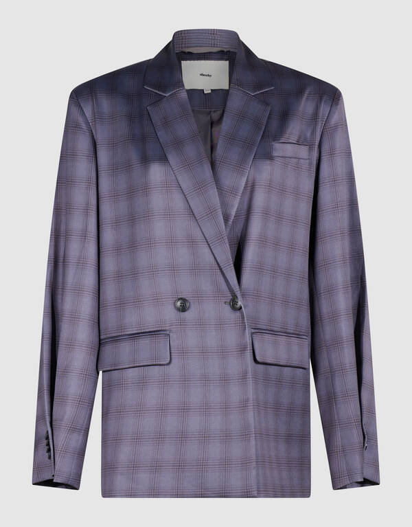 Satin-Karoblazer Grau By Mieke SHOEBY WOMEN