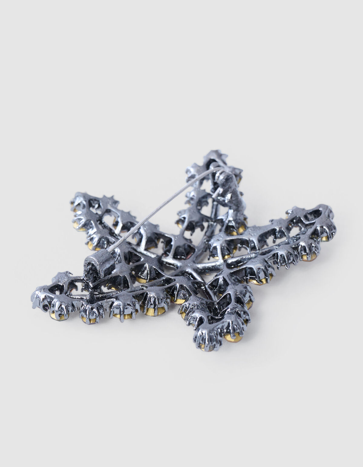 Strass Stern Brosche Silber SHOEBY ACCESSOIRES