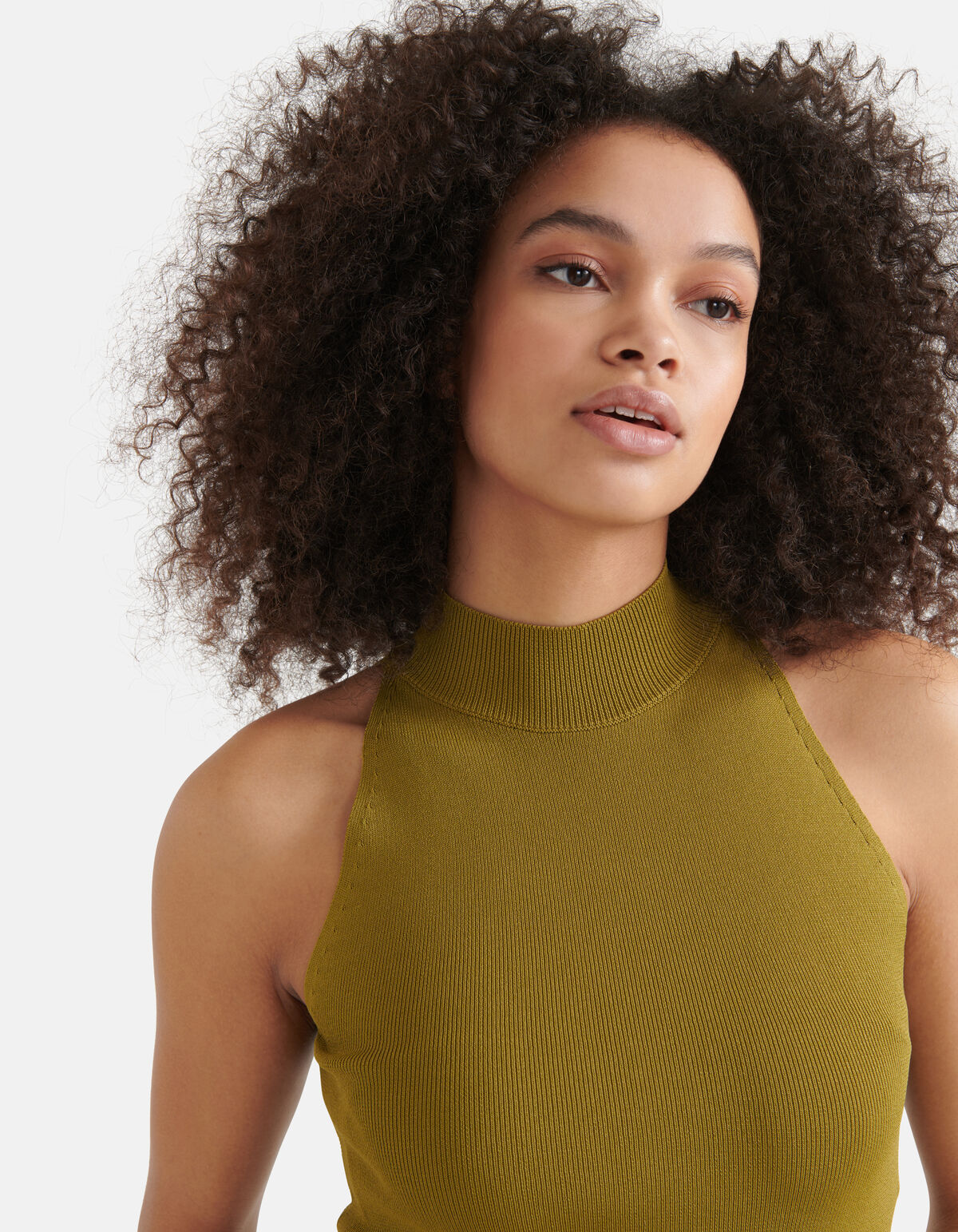 Neckholder-Top Olivgrün SHOEBY WOMEN