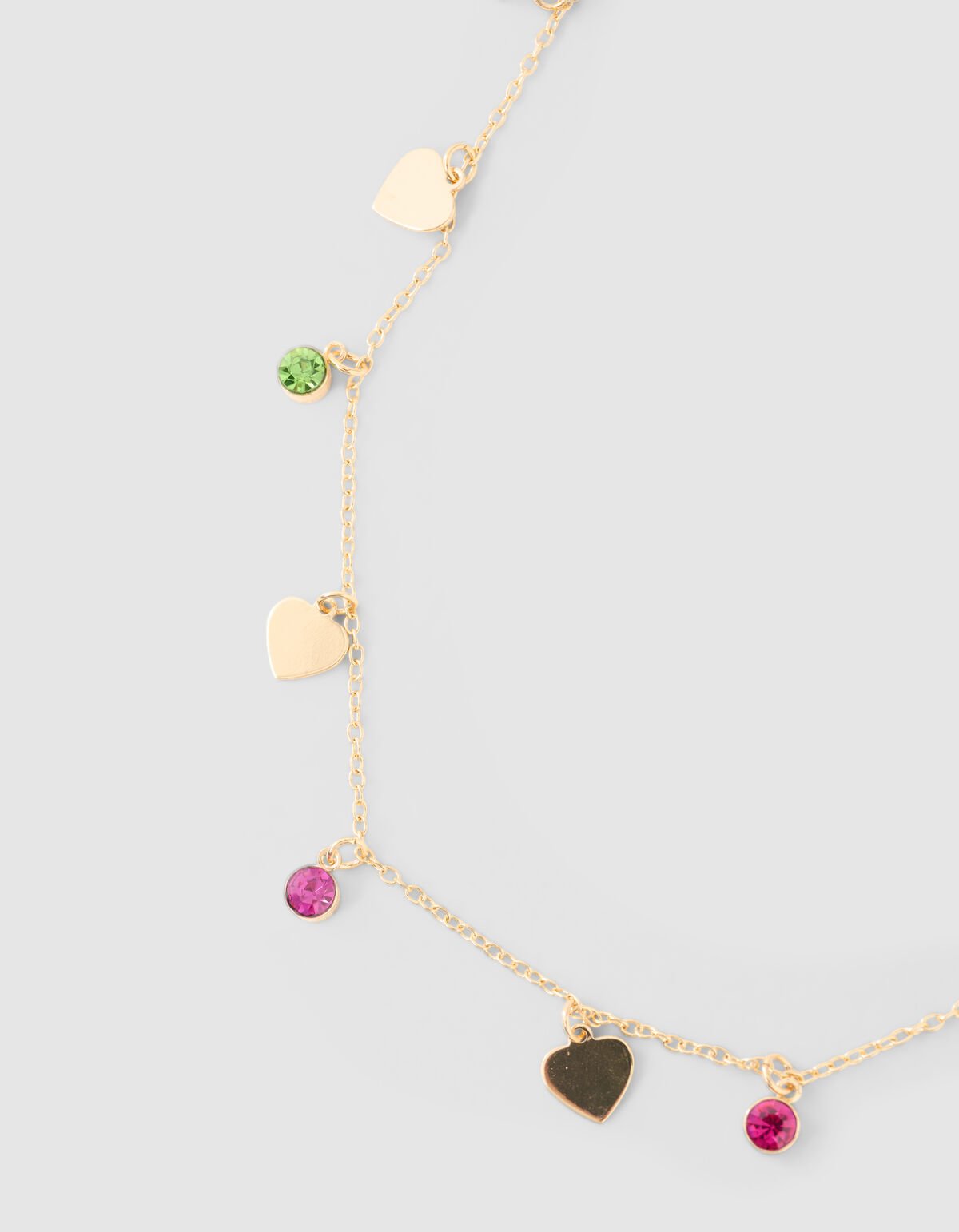 Herzförmige Strass-Halskette, Gold SHOEBY ACCESSOIRES