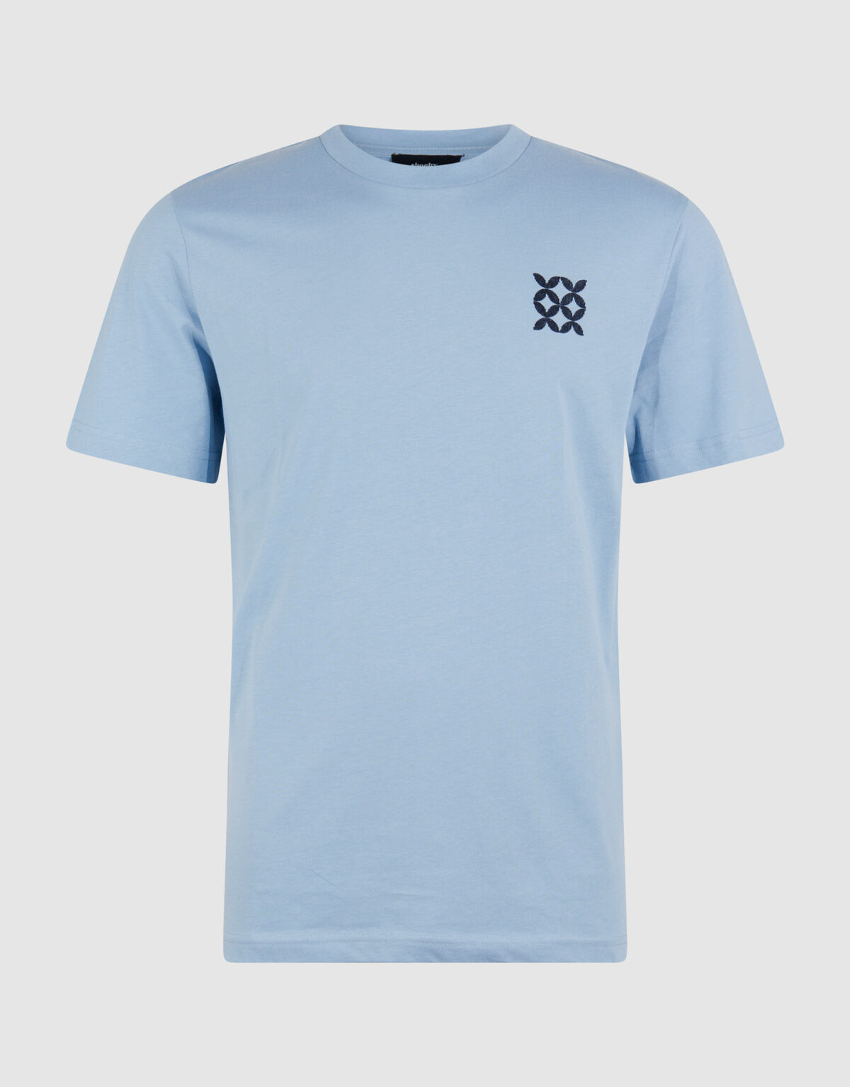 Gestreiftes Logo-Kunst T-Shirt Hellblau SHOEBY MEN