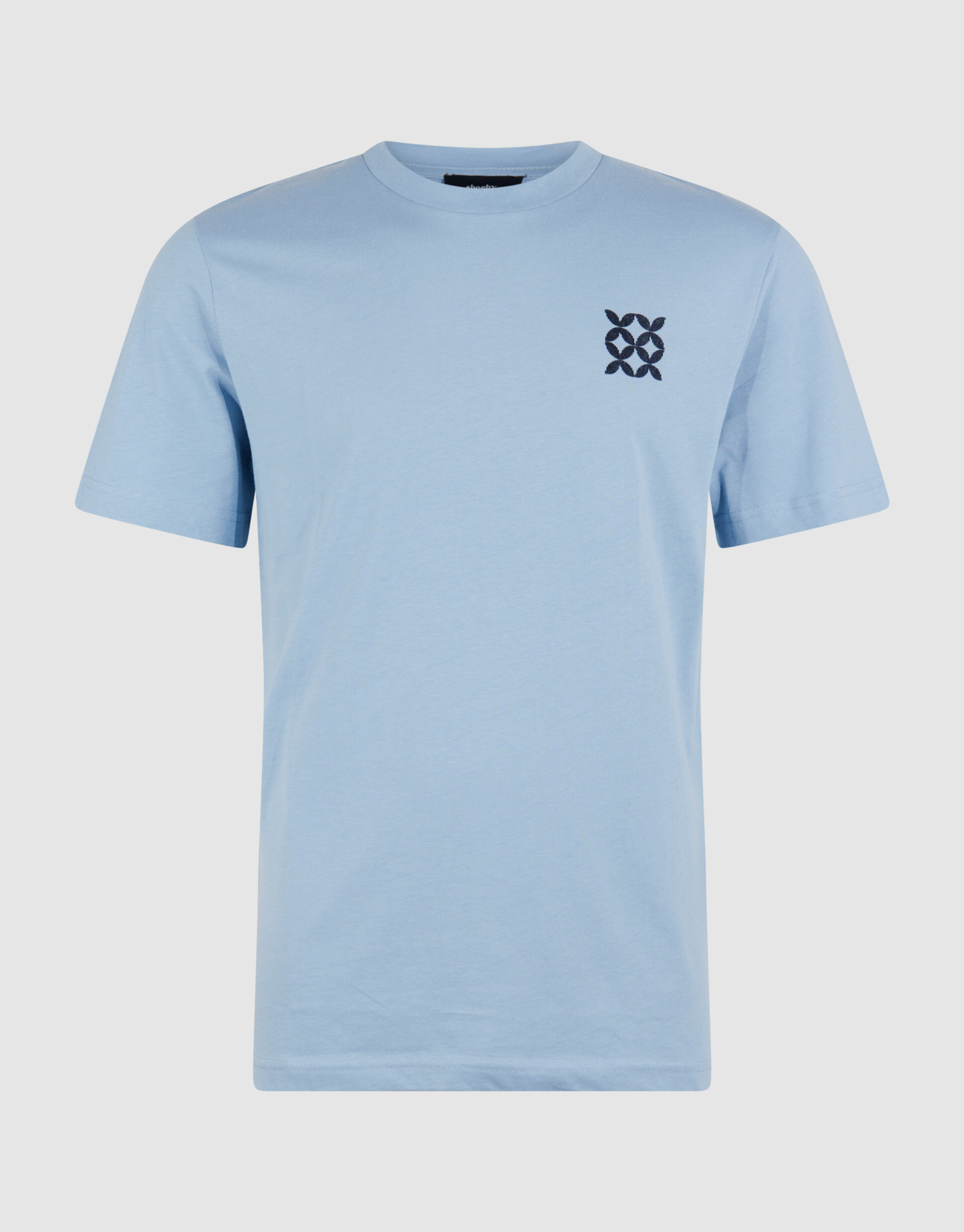 Gestreiftes Logo-Kunst T-Shirt Hellblau SHOEBY MEN