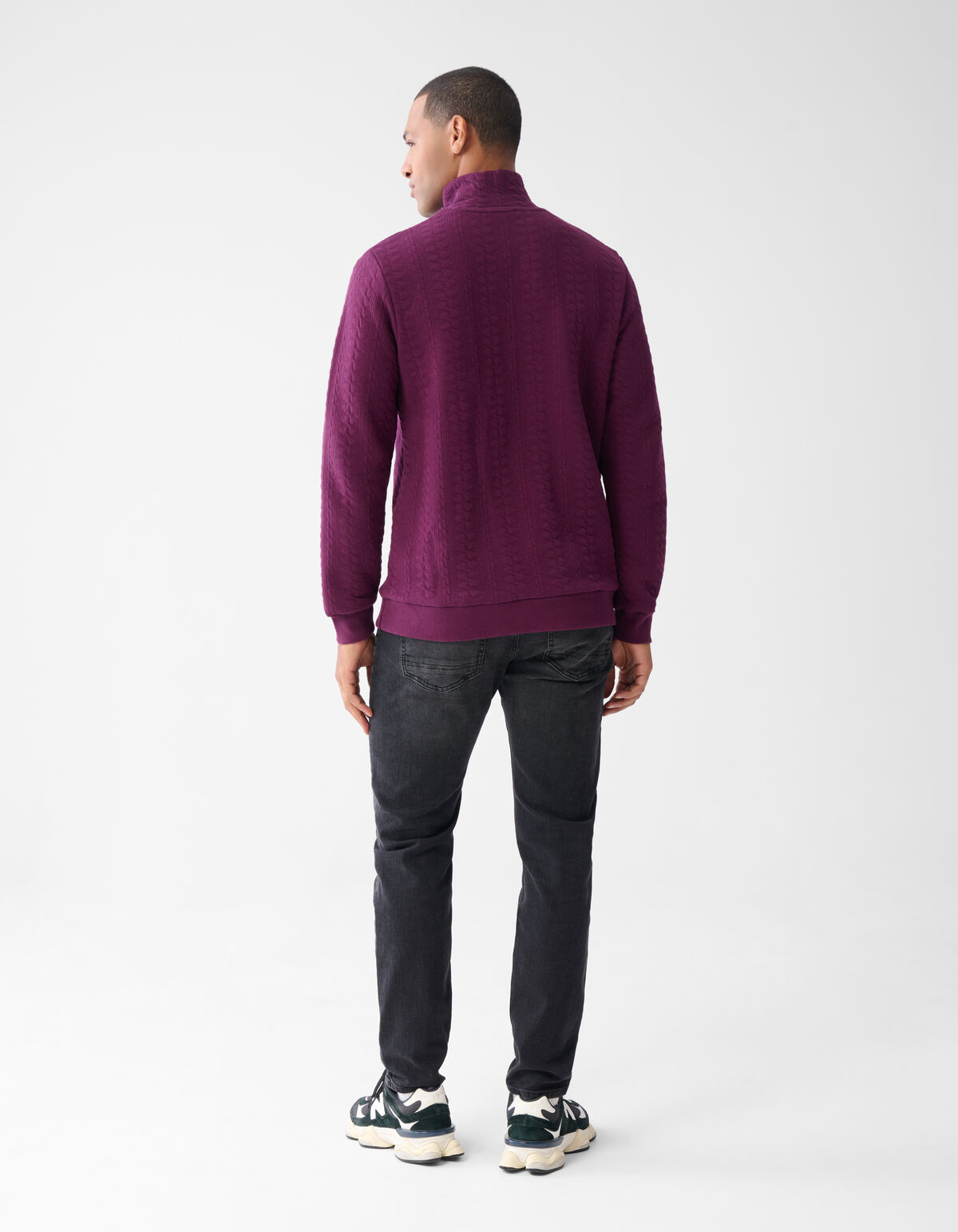 Pullover mit Rei&szlig;verschluss Rot SHOEBY MEN