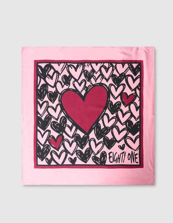 Herz-Schal Rosa SHOEBY ACCESSOIRES