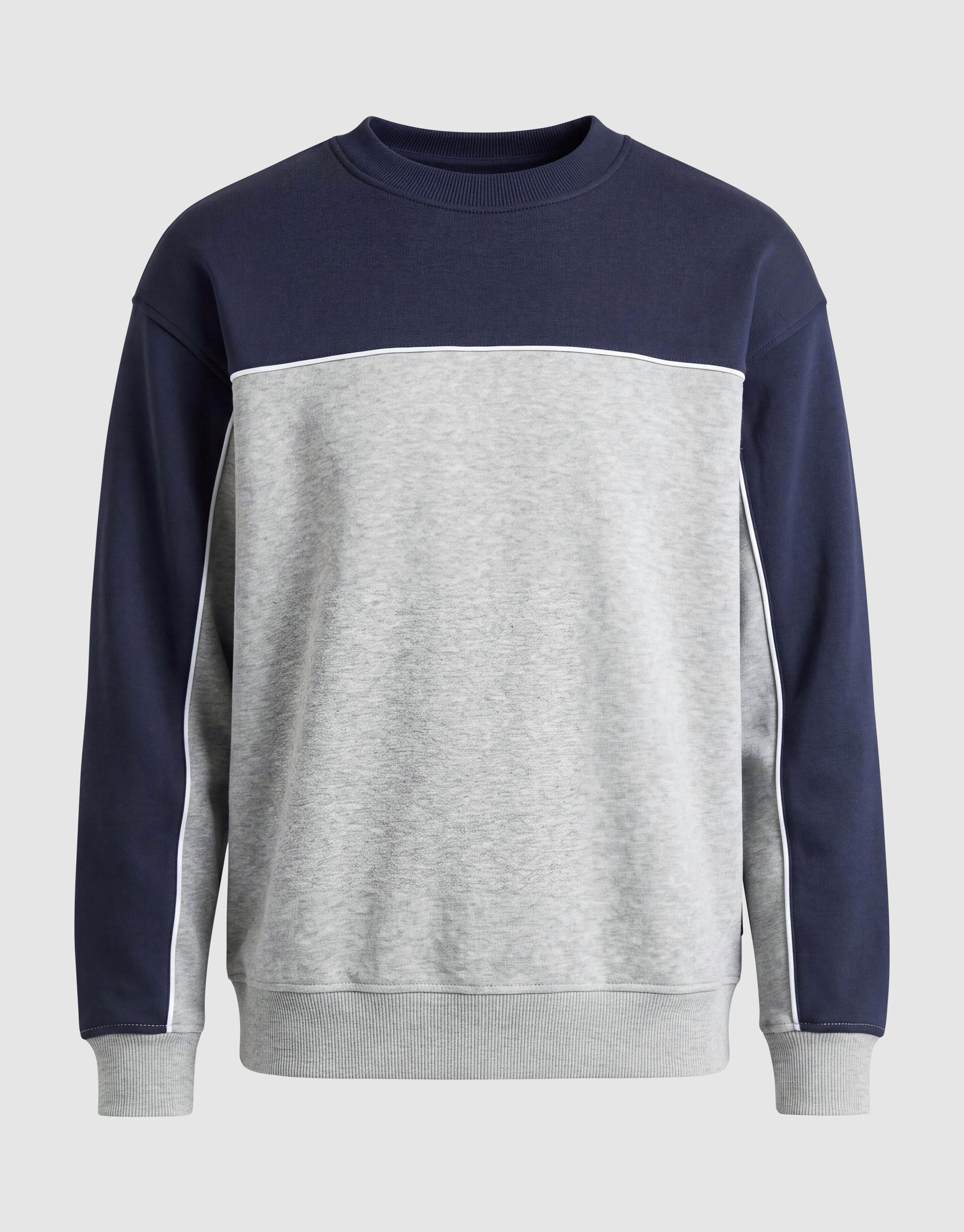 Oversized-Pullover mit Paspelierung grau/dunkelbl SHOEBY BOYS