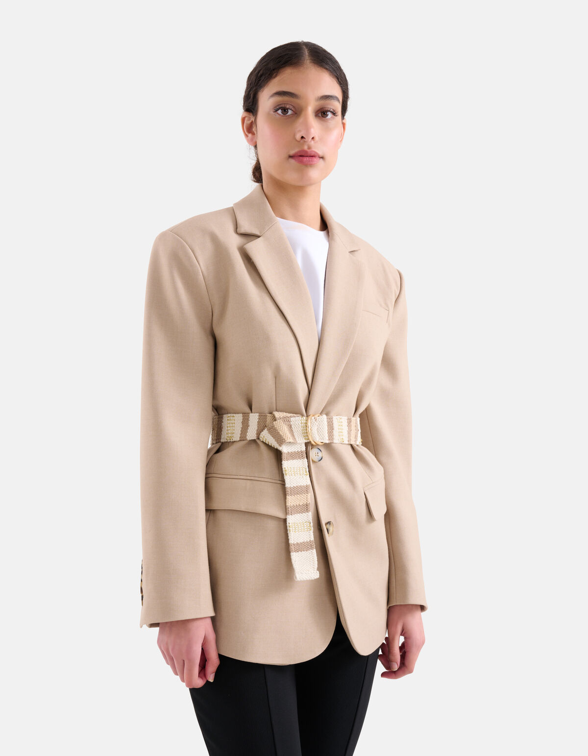 Gewebter Gürtel Beige ACCESSOIRES SHOEBY