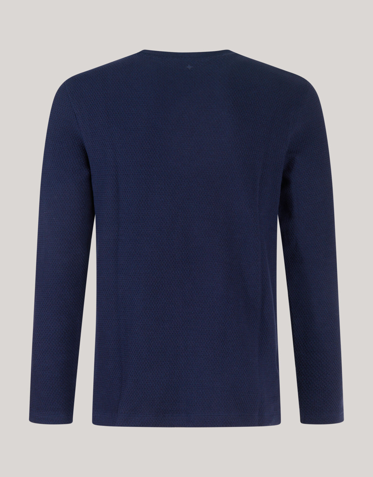 Struktur-Jersey-Langarmshirt Dunkelblau SHOEBY MEN