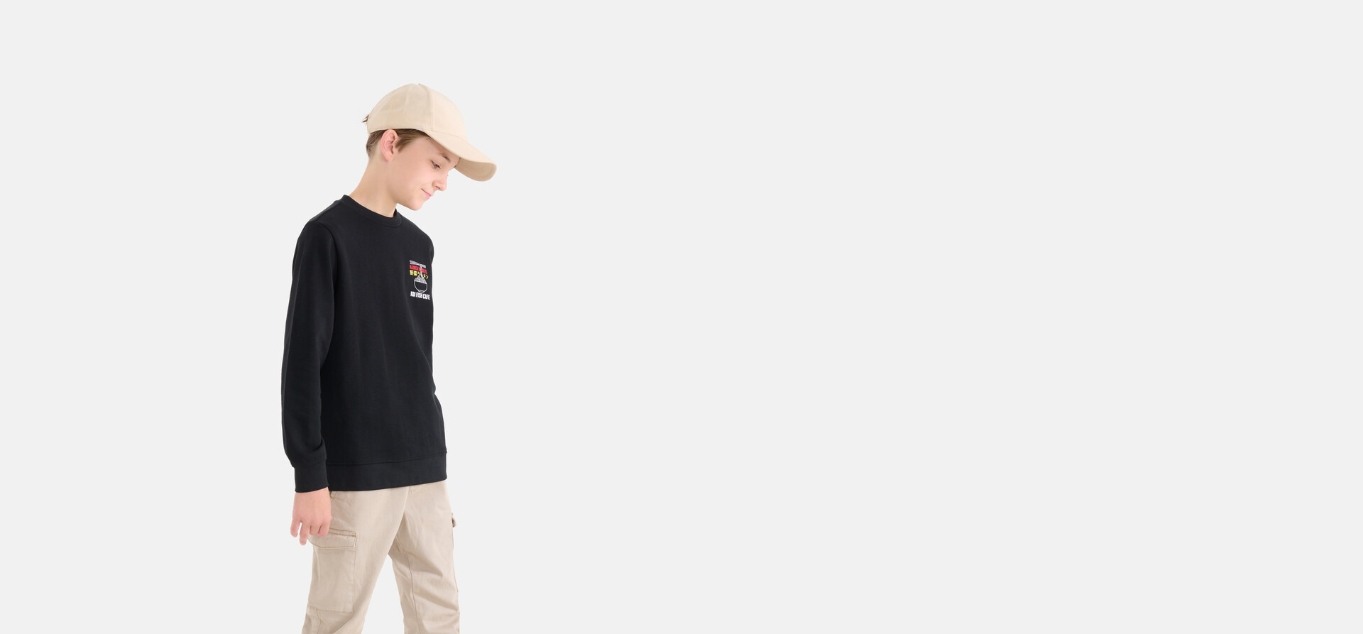 Printed Sweater Zwart SHOEBY BOYS