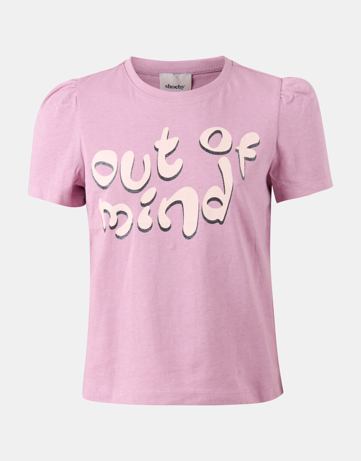 Puffärmel T-Shirt Glitzer Text SHOEBY GIRLS