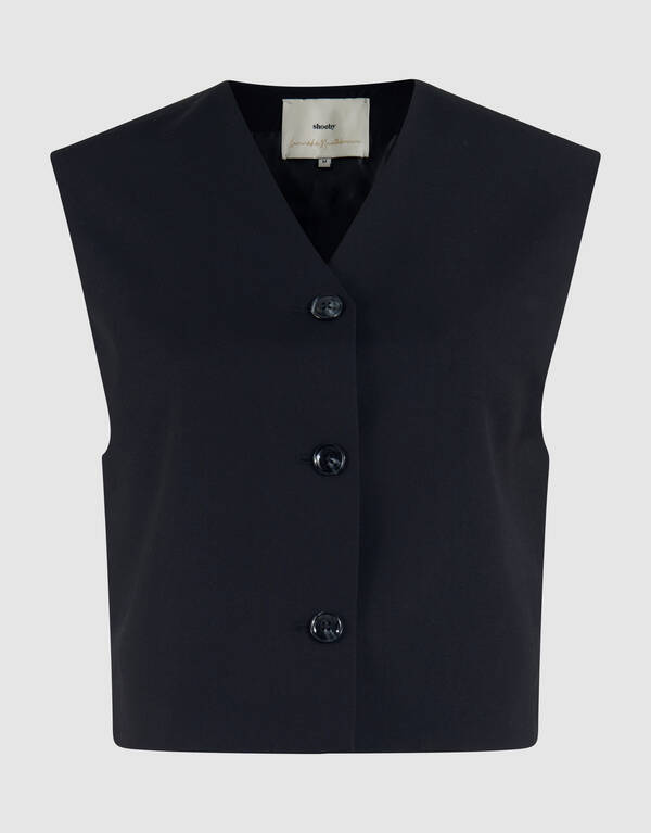 Gek&uuml;rztes Gilet Schwarz Von Lonneke SHOEBY WOMEN