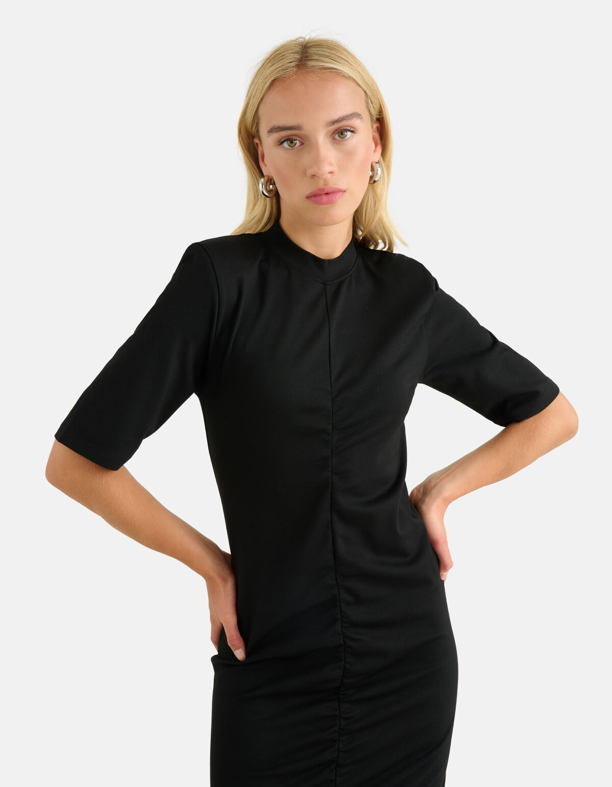 Punta Falten Kleid Schwarz SHOEBY WOMEN