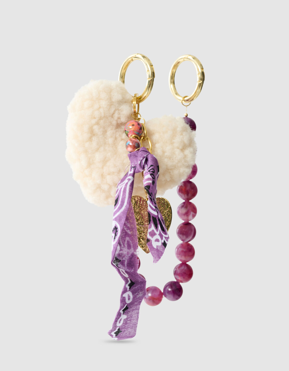 Teddy Herz Taschenanhänger Lila SHOEBY ACCESSOIRES