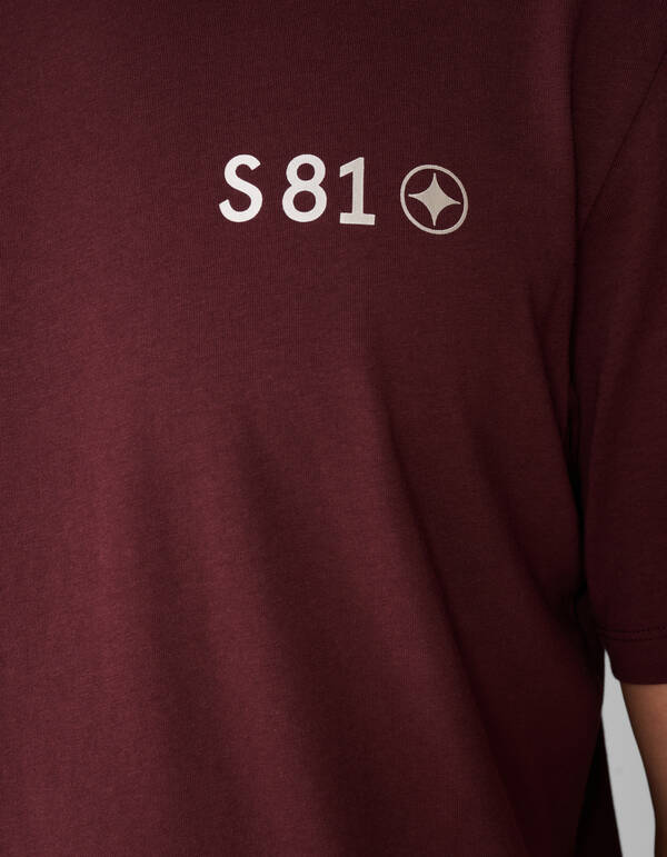 Gradient Logo Artwork T-Shirt Dunkelrot SHOEBY MEN