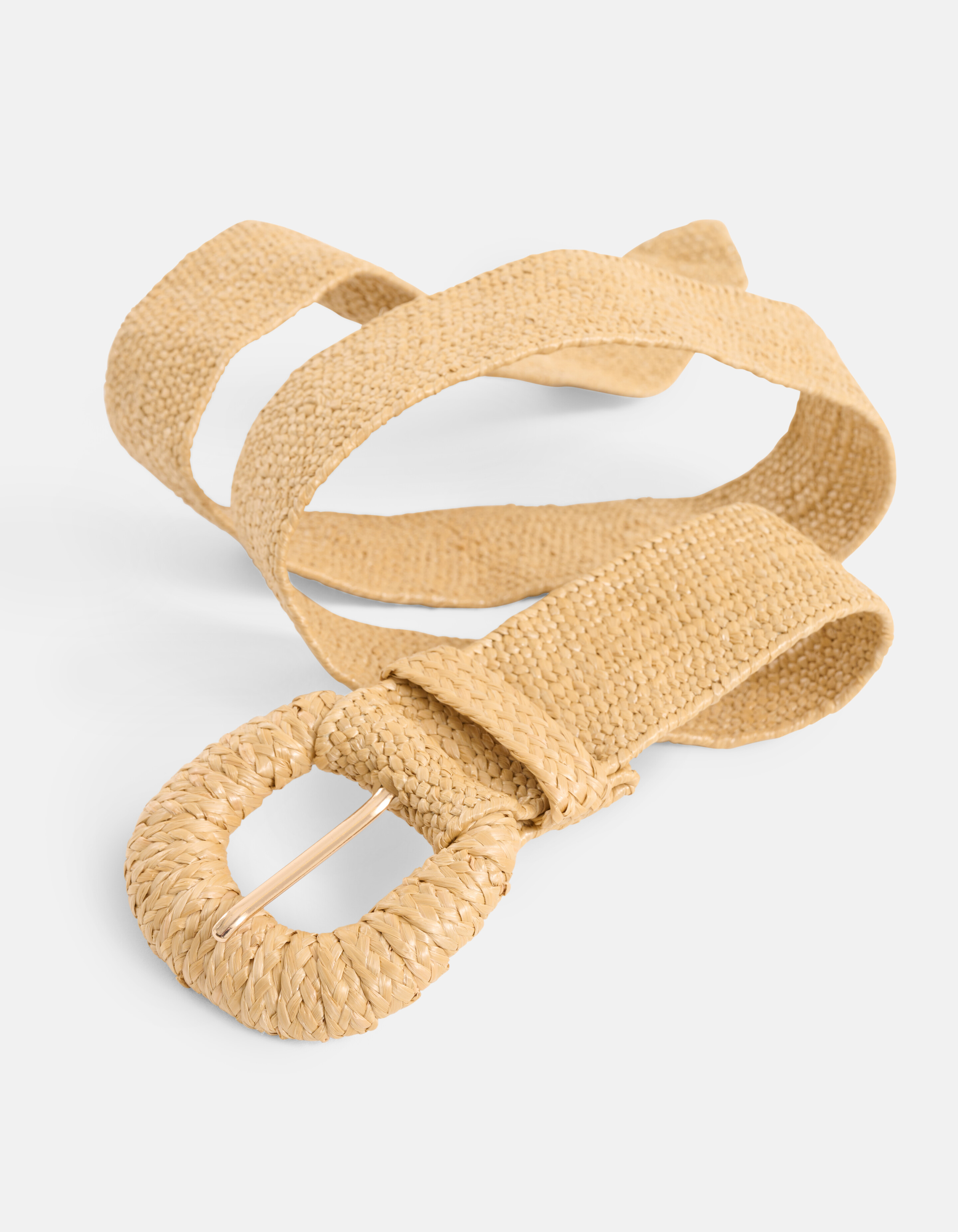 Breiter Raffia Gürtel Beige SHOEBY ACCESSOIRES