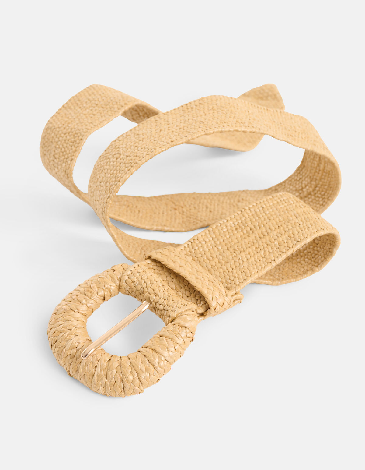 Breiter Raffia Gürtel Beige SHOEBY ACCESSOIRES