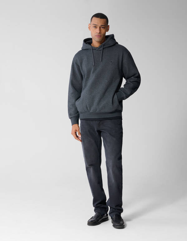 Embroidery Hoodie Dunkelgrau SHOEBY MEN