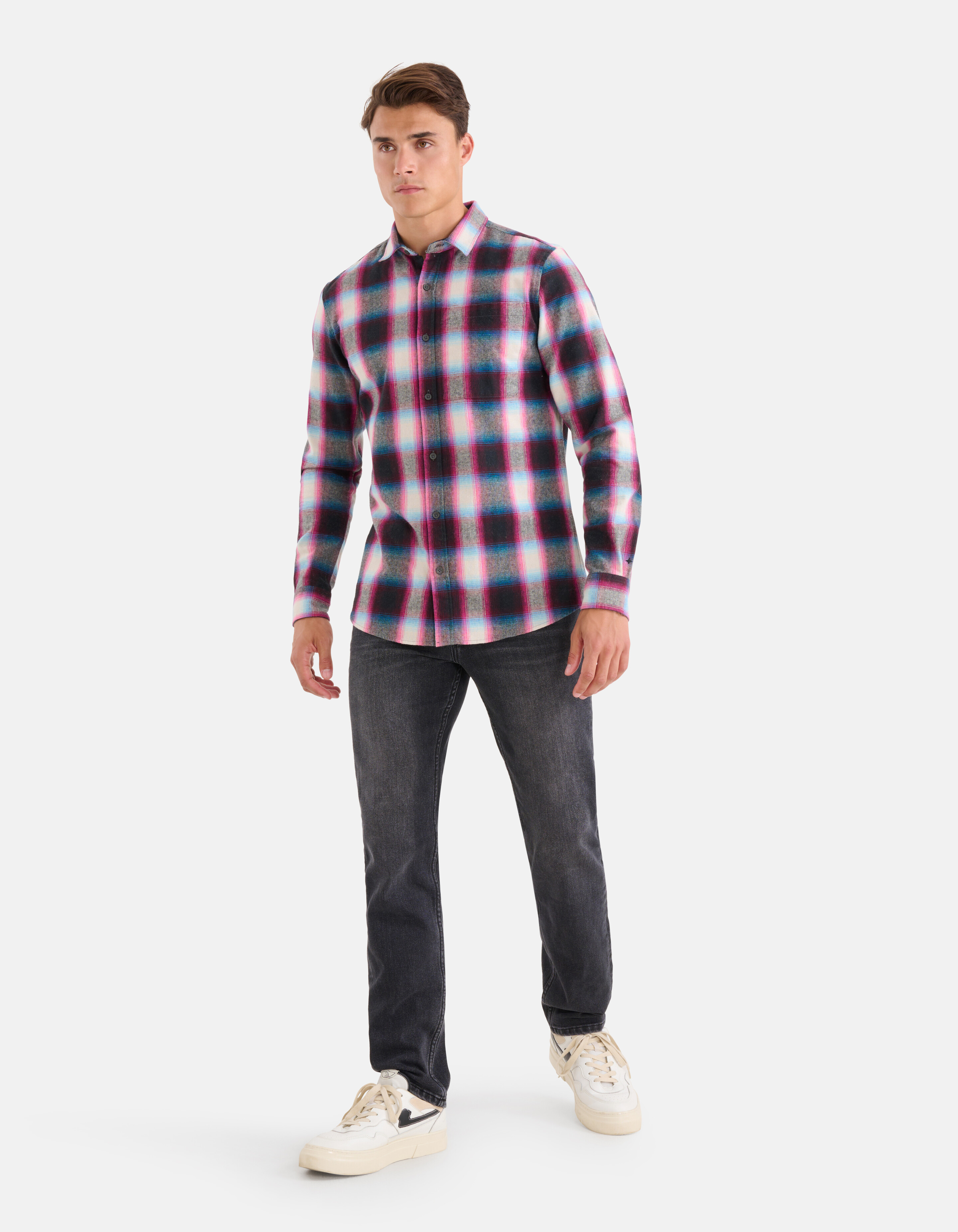 Washed Straight Jeans Zwart L32 SHOEBY MEN